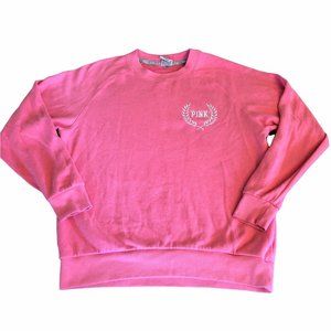 Victoria's Secret PINK Pullover Sweatshirt Laurel Crown Wreath Size Small